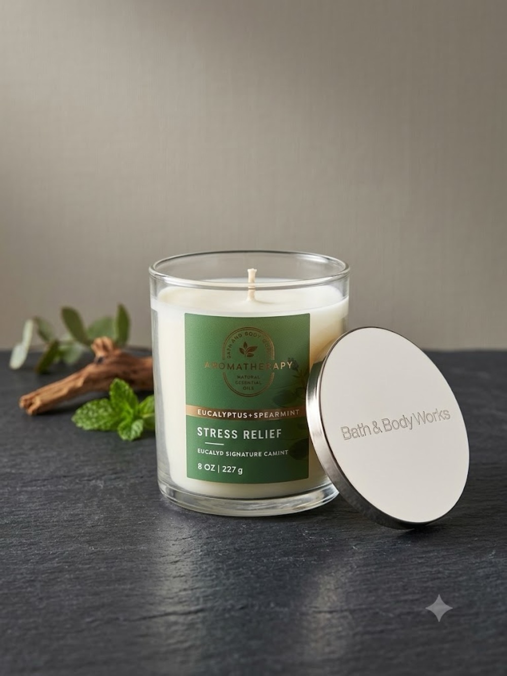 Bath & Body Works Eucalyptus + Spearmint Single-Wick Candle